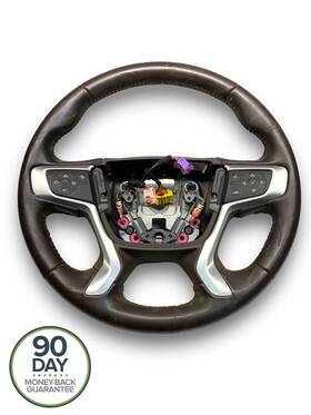 235.gm9i15 Gmc Truck 15 Yukon Denali Xl Steering Wheel Cocoa Brown Leather Heated