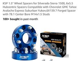 61397 Goldenlion Ksp 1.5 Inch Wheel Spacers For Silverado Sierra 1500 6x5.5 1.5-6x5.5-2pcs Blue