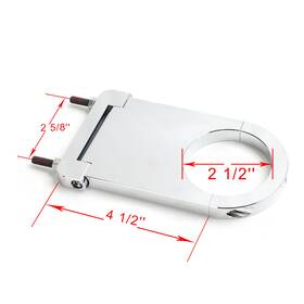 Car-scd-250450-chr-gsp-0313 Golfcartparts Chrome Universal Street Rod 2 1/2 Inch Steering Column Bracket 4.5 Drop