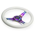 St-015mc-gl Grain 350mm Wheel White Luminor Classic Nsr 3-spoke Steering Wood