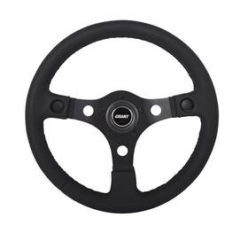 Grant 081126006732 Steering Wheel 15 Inch Black Leather Thick Foam Cushion Grip Hand Stitched Vinyl