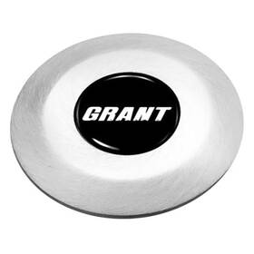 5845 Grant Signature Style Gray Polished Aluminum Horn Button W Smooth Trim