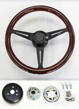 Mqp1176x3294 Grant Torino Fairlane Ranchero Ltd Mahogany Wood Black Line Steering Wheel 15 Inch
