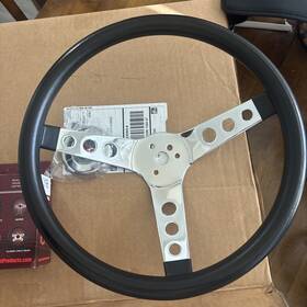 Mqp838x3196 Grant New 1969-1993 Cutlass F85 98 442 Steering Wheel Black And Chrome 13 1/2 Inch