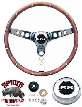 Sp213a Grant 1965-1966 Impala Ss Wood Steering Wheel For Tilt 13 1/2 Inch Classic Walnut