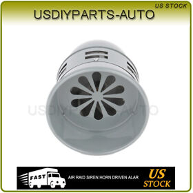 Usd160352-1s01 Gray Air Raid Siren Horn Alarm Fit For Car Truck Suv Motorcycle Yacht 12v