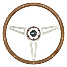 32-4247 Gt Performance Gt3 Cobra Style Wood Ste Ering Wheel 14in Polish