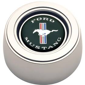3649q Gt Performance Steering Parts Gt3 Polished Aluminum High Rise Billet Horn Button With Ford Mustang Tri-bar