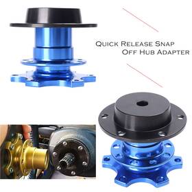 Gzyf 550747649494 Steering Wheel Quick Release Snap Off Hub Adapter Boss Kit Fits Car Racing Blue