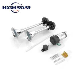 Yy-312-01e High Soar Highsoar 12v Truck Air Horn 150db Dual Trumpet Horns Kit With Compressor