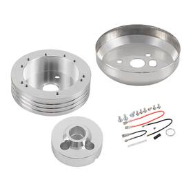 Hbar001-a-sl Hlyb-auto-parts For Gm Chevy 5 And 6 Hole Steering Wheel Polished Hub Adapter Flaming River Ididit