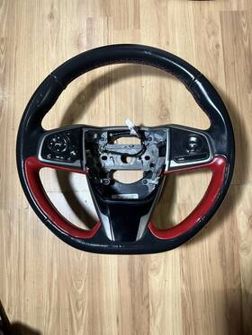 78500-tgh-l900-m1 Honda 17-19 Civic Type R Oem Black Red Leather Steering Wheel 2018