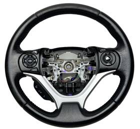 78500-tr0-w510-m1 Honda 2012-2015 Civic Ex-l Leather Steering Wheel With Cruise Audio Controls Wear