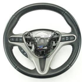 78500svaa313c1 Honda 2006 2007 2008 2009 2010 2011 Civic Black Leather Steering Wheel