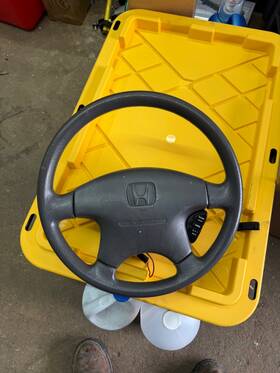 78501-s84-a61za Honda Oem 98-02 Accord 4d Sedan Lx Steering Wheel Grey Auto Cruise Type