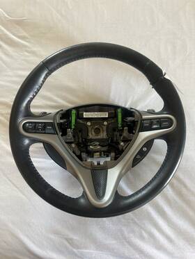 Sg706201e002709 Honda 2006-2011 Civic Steering Wheel Black Leather Oem