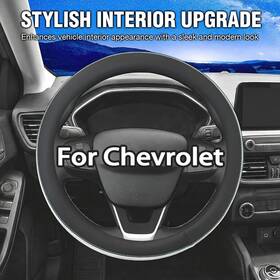 Hongkongsisitechno-0 890198730250 White 15 Inch Steering Wheel Cover Genuine Leather For Chevy Silverado 1500 2500 Hd