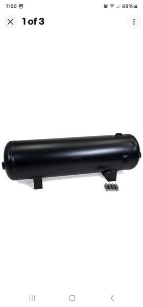 Ta-507h Hornblasters 5-gallon 7 Port Steel Air Tank - Powdercoat Finish 1/2 Inch Npt Ports