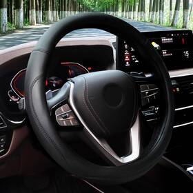Usht11026bl Hotor Car Steering Wheel Cover - Standard Size 14.5 Inch -15 Black