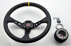 111-4003 Hub Black Crx Sport Wheel Yellow Steering Integra Jdm Dish 35cm Kit Boss Adapter