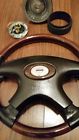 70184 Hub Kba Steering Grant Mal36 Universal Wood Horn Leather Momo Button Wheel