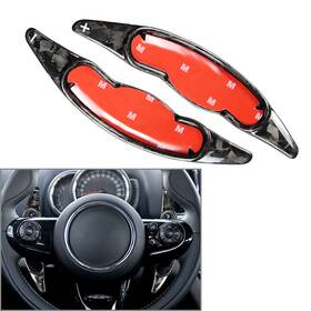 Hukyu 550730888664 Carbon Fiber Steering Wheel Shift Paddle For Bmw Mini Cooper F54 F55 F56 F57 F60