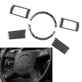 Hukyu 550735131369 6x Steering Wheel Cover Trim For 2005-2007 Chrysler 300 300c Dodge Magnum