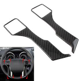 Hukyu 550735263541 2 Pcs Steering Wheel Panel Cover Trim For Toyota Land Cruiser Prado 2010-2018 Us