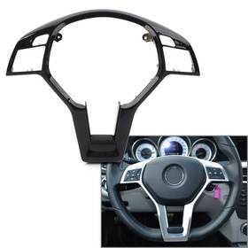 Hukyu 550735498011 Steering Wheel Trim Cover For Benz Cla/ Slk/ E/ C/gla-class C117 Glossy Black Gz
