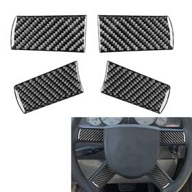 Hukyu 550735569155 4pcs Steering Wheel Cover Trim For 2005-2007 Chrysler 300 300c Dodge Magnum
