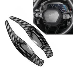 Hukyu 550737567654 2pcs Black Steering Wheel Shifter Paddle Extension For Honda Civic 9th Crv