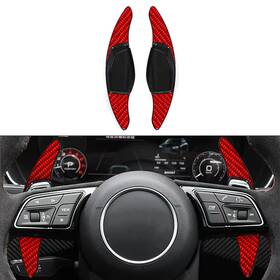 Hukyu 550737850336 Steering Wheel Shift Paddle Extension For Audi Rs3 Rs4 Rs5 R8 Tt Rs Red