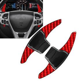 Hukyu 550738953913 Red Steering Wheel Shifter Paddle Extension For Ford Explorer 2013-2019