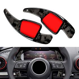 Hukyu 612045546056 Forged Carbon Fiber Steering Wheel Paddle Shifter Extension For Audi A3 A4 A5 S3