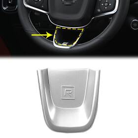 Hukyu 612046193167 Abs Inner Steering Wheel Decor Cover Trim Fit Volvo Xc40 2018-2020 Matte Silver