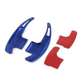 Hukyu 612046774274 Car Steering Wheel Shift Paddle Blue Shifter Extension For Ford Mustang 2015-21