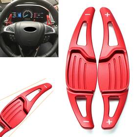 Hukyu 612047866763 Steering Wheel Shift Paddle Shifter Extension For Ford Mondeo Taurus Edge Red