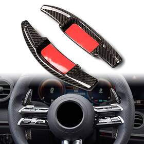 Hukyu 612048563821 Carbon Fiber Black Steering Wheel Shift Paddle For Mercedes Benz E Class E260