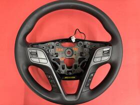 140304e Hyundai 2013-2016 Santa Fe Steering Wheel Black With Bluetooth And Cruise Used Oem