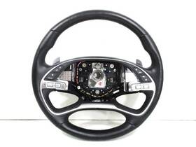 235-10079 Hyundai 2022-2023 Genesis G80 Heated Black Leather Steering Wheel With Shift Paddles Oem