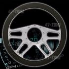 Hz-5508 Cfr Performance Billet Aluminum Steering Wheel Wrap Genuine Leather Chrome