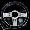 Hz-5510 Cfr Performance Billet Aluminum Steering Wheel Wrap Genuine Leather Chrome