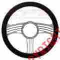 Hz-5511 Cfr Performance Billet Aluminum 14 Steering Wheel W Half Wrap Genuine Leather 5511 Chrome