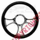Hz-5516 Cfr Performance Billet Aluminum 14 Steering Wheel W Half Wrap Genuine Leather 5516 Chrome