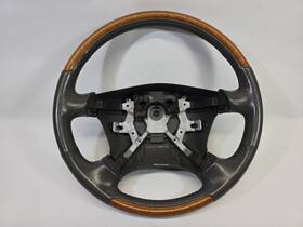 235.in1202 Infiniti 2003 Qx4 Qx-4 Qx Leather And Wood Steering Wheel