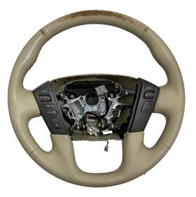484301lv9cw9 Infiniti 2014 Qx80 Steering Wheel Leather With Audio Controls Beige Ab0827a0001 Oem