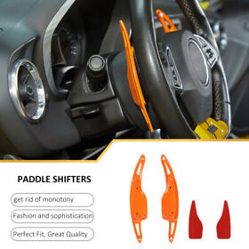 Tesin220725l0243 Inner Orange Steering Wheel Paddle Shifters Extensions Trim For Chevy Camaro 17