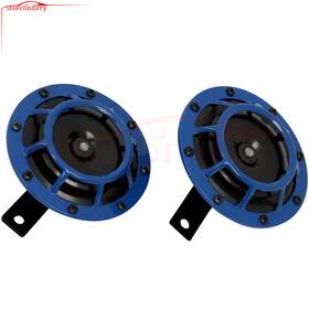 11605257 Issecondery 2pcs 115db 12v Grill-mount Disc Horn Fits Yacht Boat Van Car Truck Blue Electric