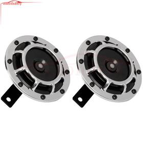 11605265 Issecondery Grill-mount Car Horns White 115db 12v 2pcs Fits Yacht Boat Bus Truck Suv Van
