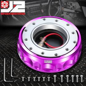 Sdd-j2qrztl9070pp J2 Engineering 6-hole Steering Wheel Twist Lock Short Quick Release Hub Adapter Kit Purple